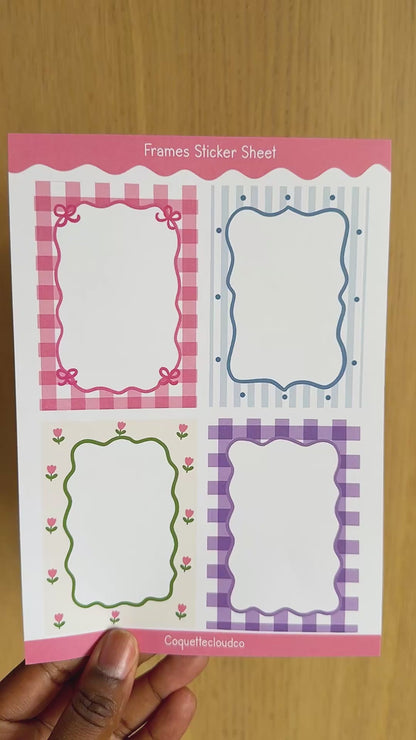 Girlie Frames Sticker Sheet