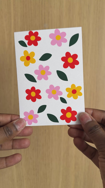 Minimalist Floral Simple Flower Greeting Card