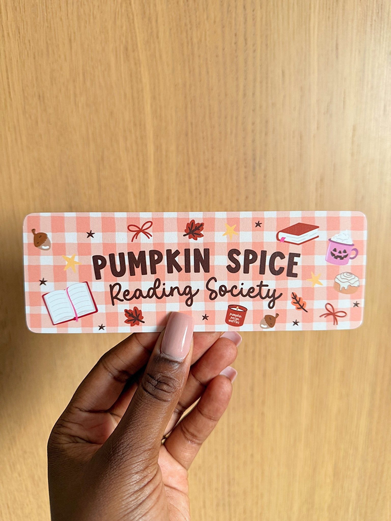 Pumpkin Spice Reading Society Bookmark - Coquette Cloud Co