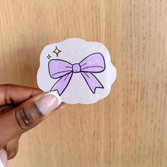 Purple Bow Sticker - Coquette Cloud Co