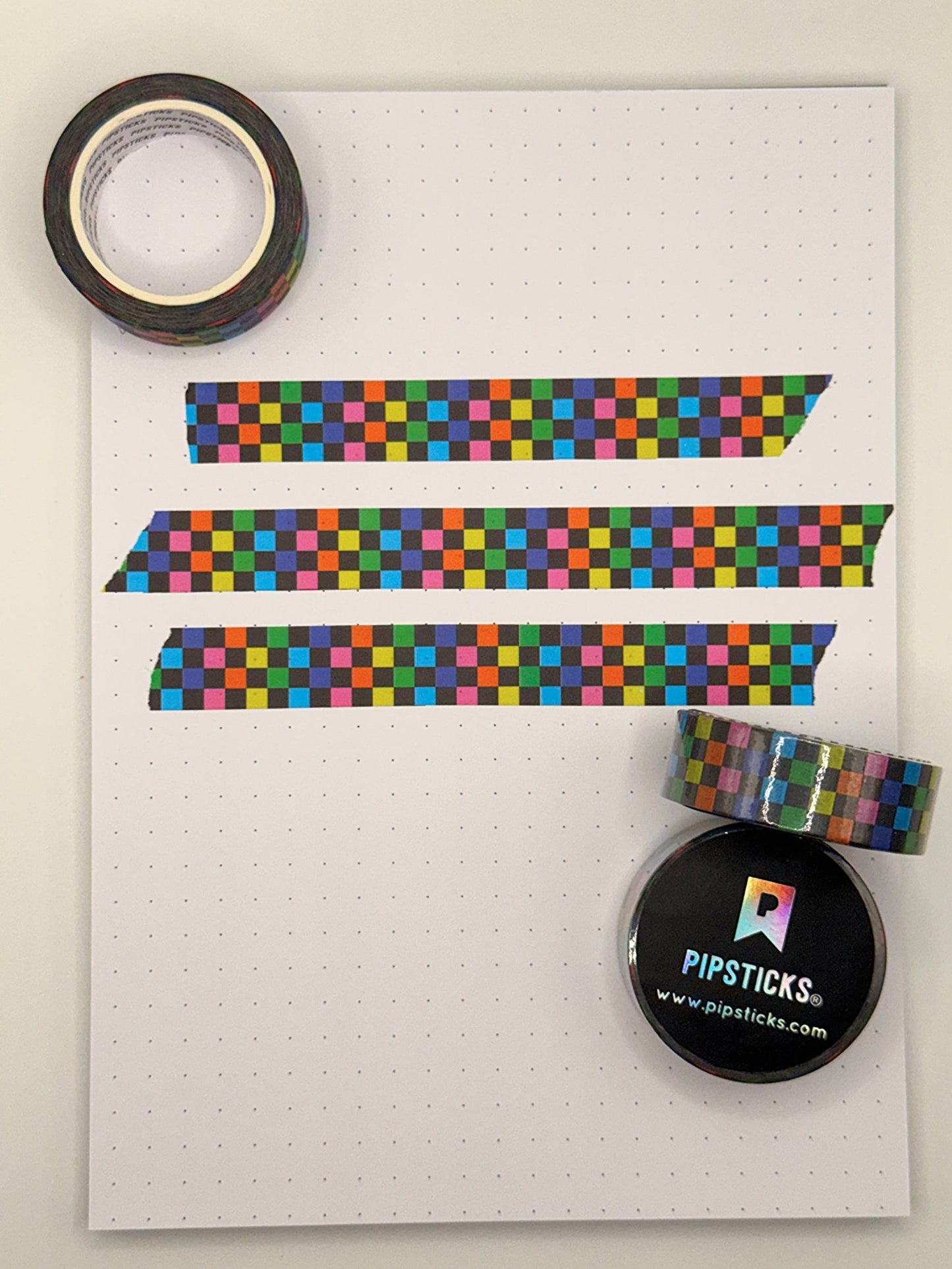 Rainbow Check Washi Tape - Coquette Cloud Co