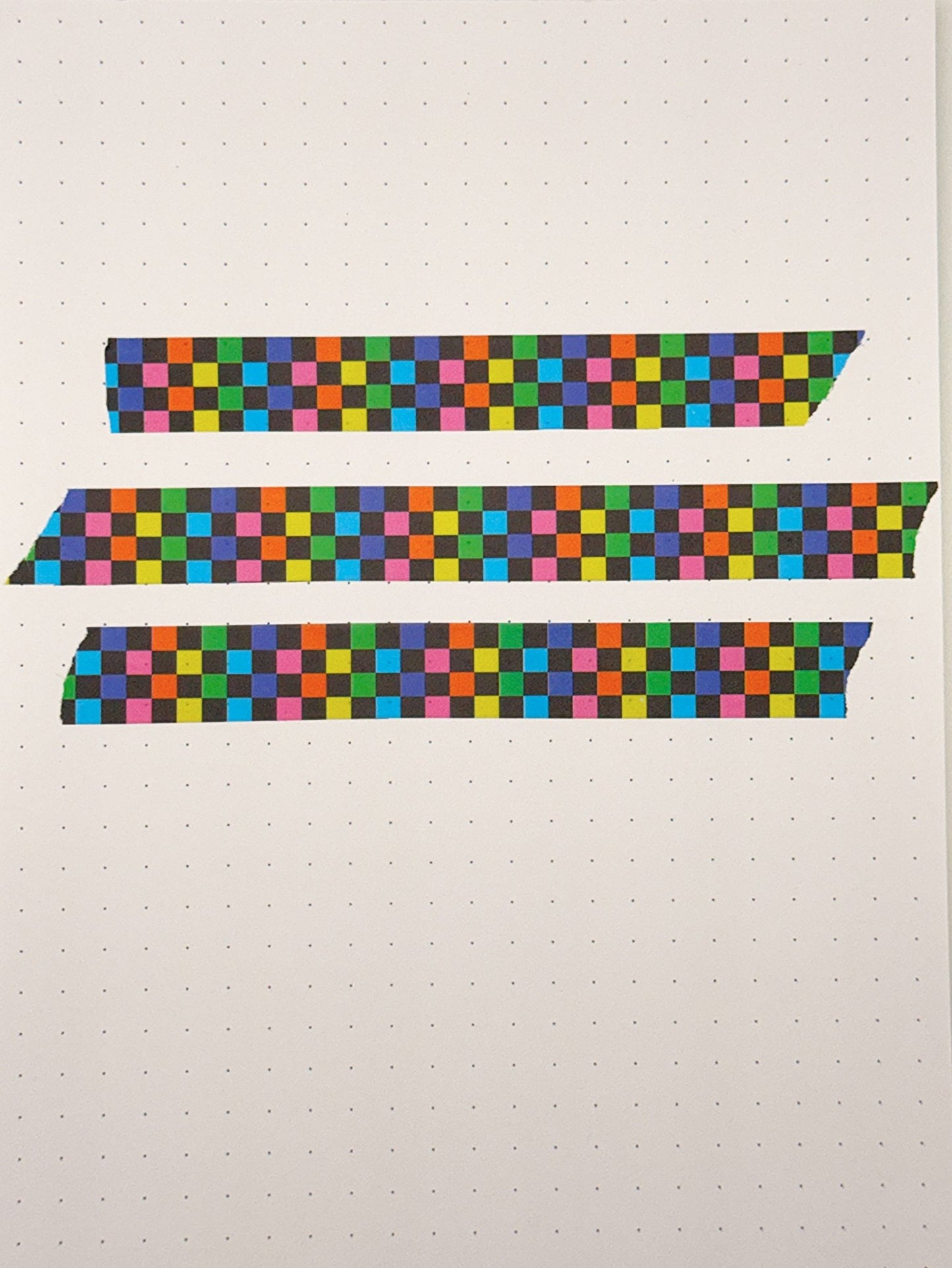 Rainbow Check Washi Tape - Coquette Cloud Co