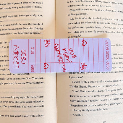 Res Library Card Bookmark - Coquette Cloud Co