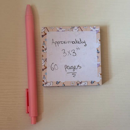 Silly Goose Memo Pad - Coquette Cloud Co