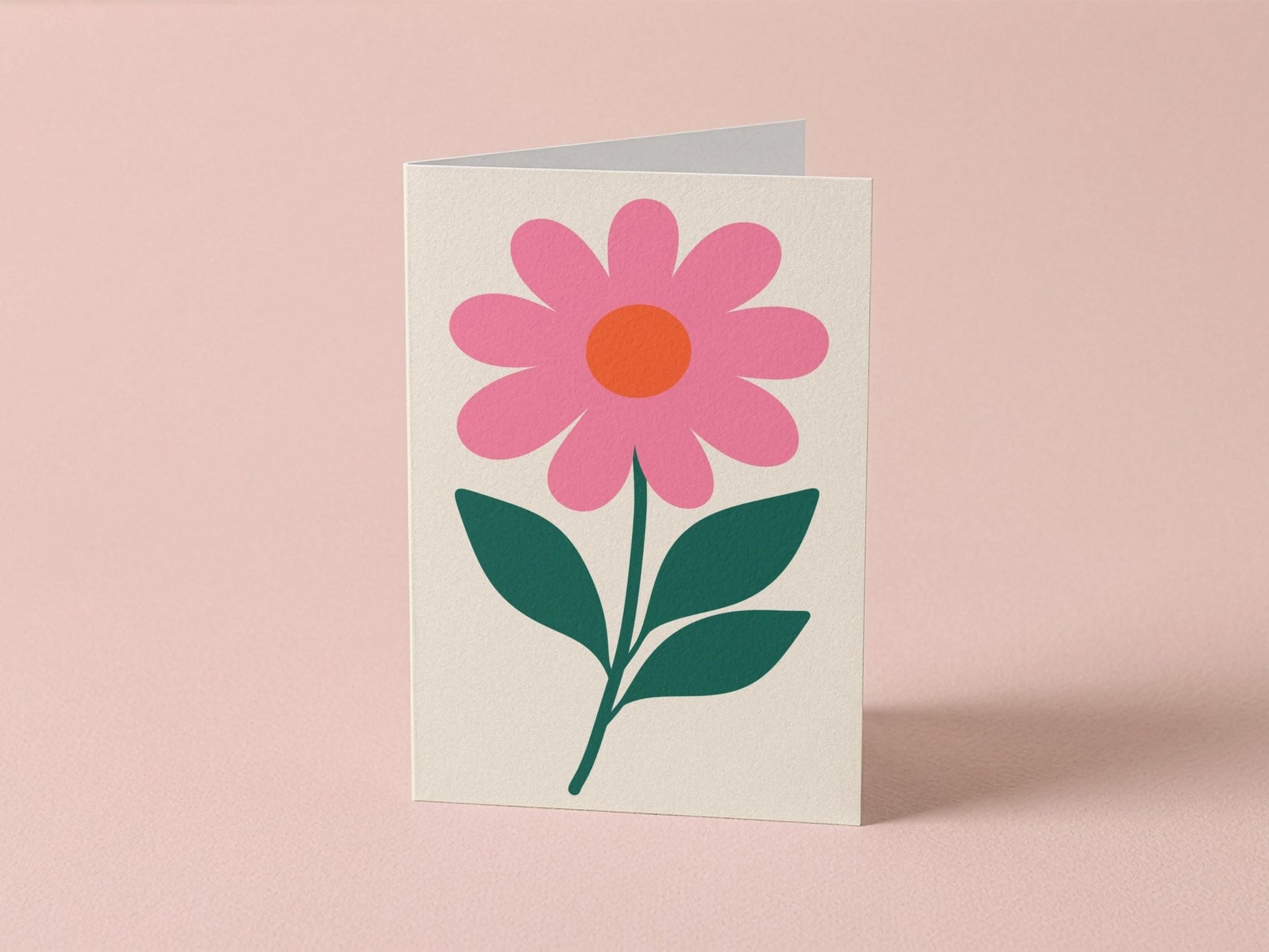 Simple Flower Minimalist Floral Greeting Card - Coquette Cloud Co