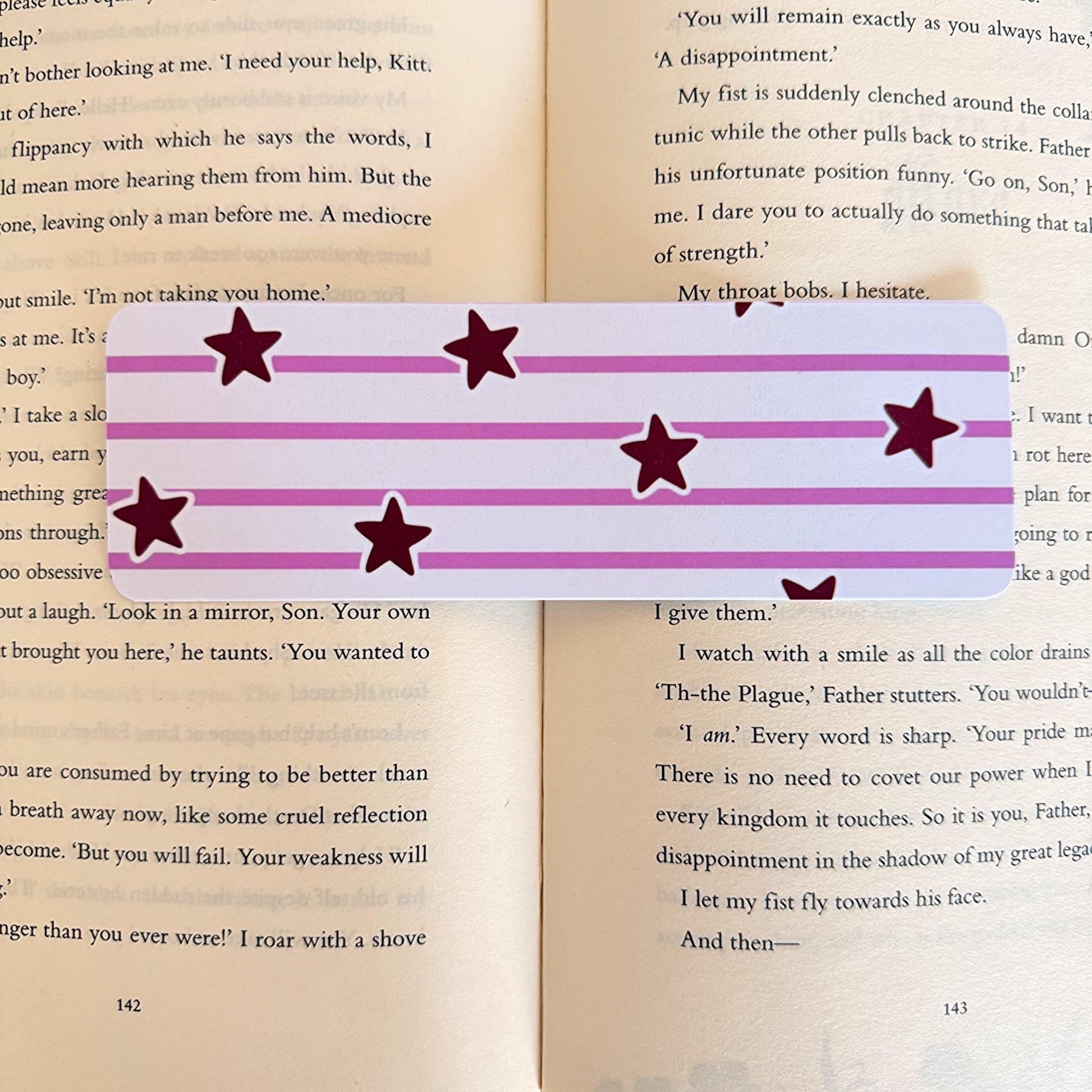 Star Stripe Pattern Bookmark - Coquette Cloud Co