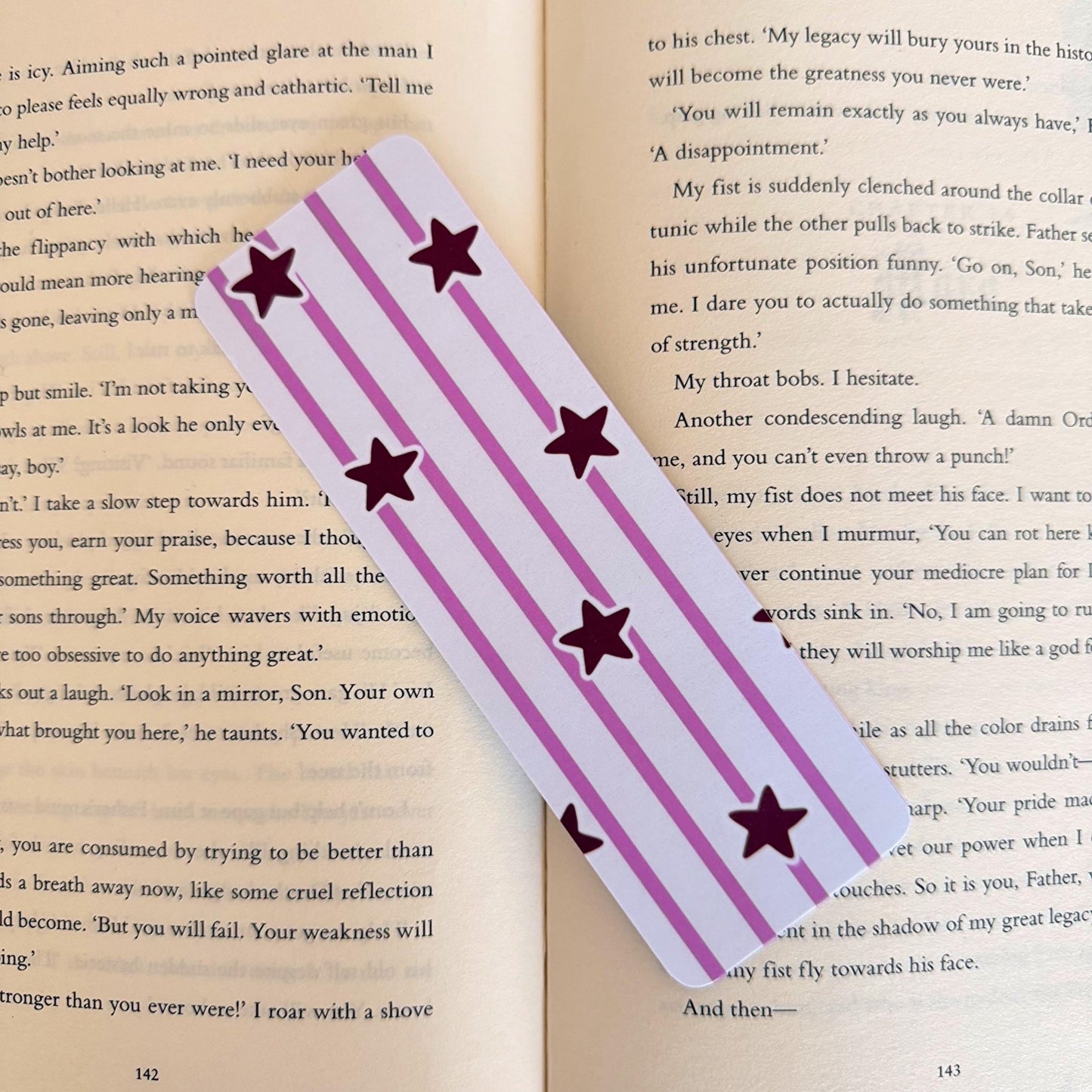 Star Stripe Pattern Bookmark - Coquette Cloud Co