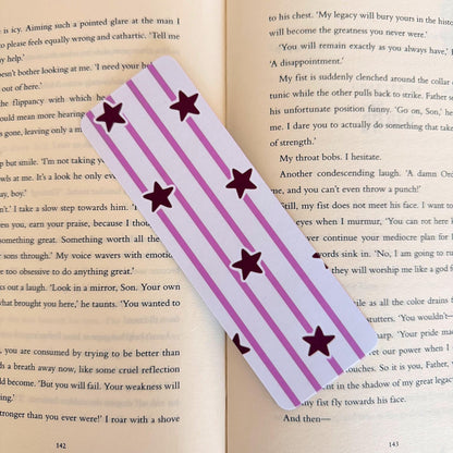 Star Stripe Pattern Bookmark - Coquette Cloud Co