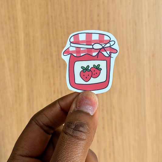 Strawberry Jam Sticker - Coquette Cloud Co