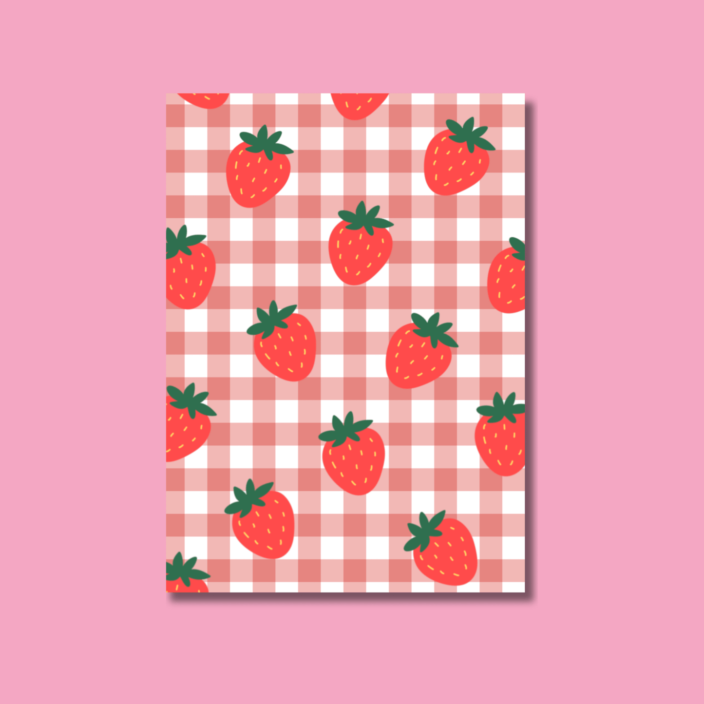 Strawberry Scrapbook Paper Set A5 - Coquette Cloud Co