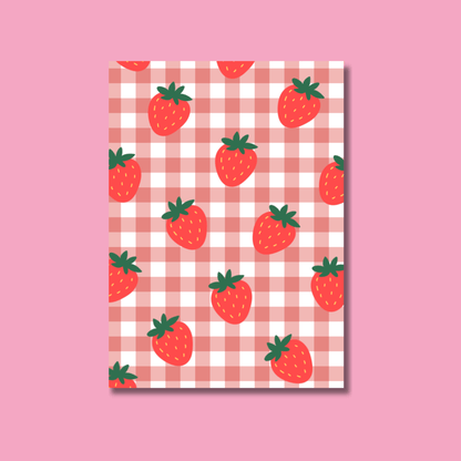 Strawberry Scrapbook Paper Set A5 - Coquette Cloud Co