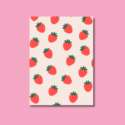 Strawberry Scrapbook Paper Set A5 - Coquette Cloud Co