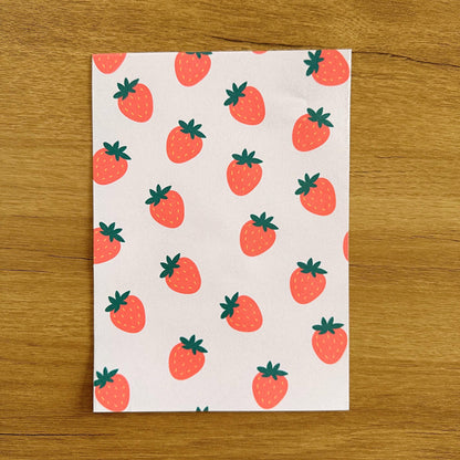 Strawberry Scrapbook Paper Set A5 - Coquette Cloud Co