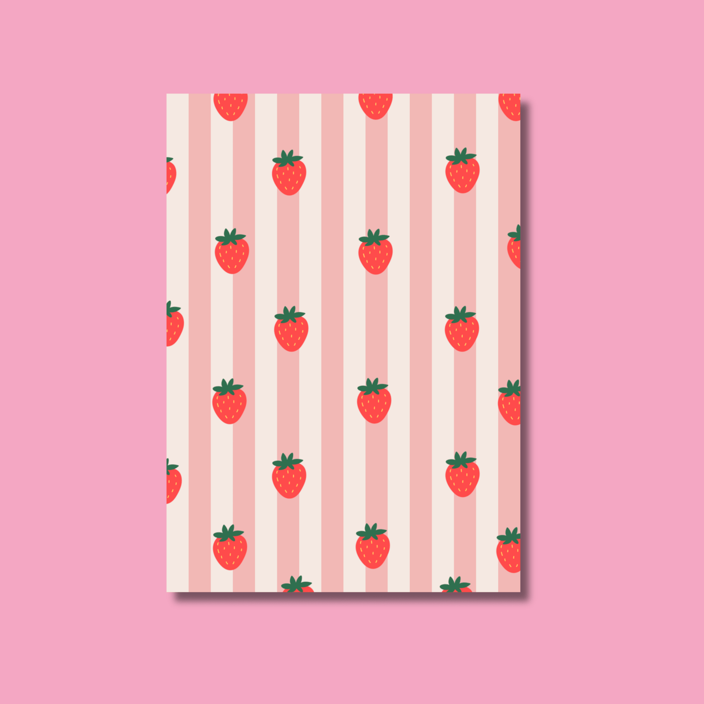 Strawberry Scrapbook Paper Set A5 - Coquette Cloud Co