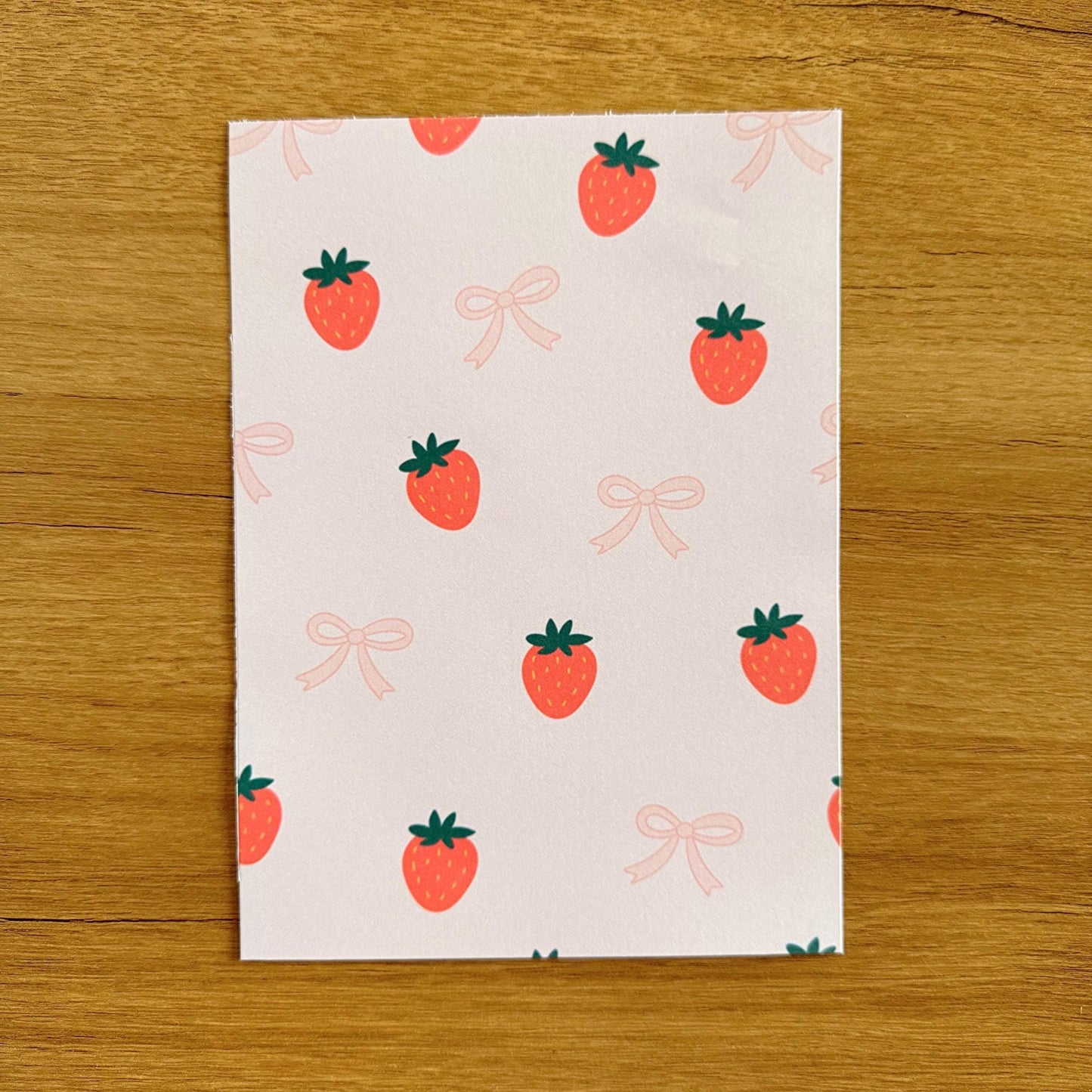 Strawberry Scrapbook Paper Set A5 - Coquette Cloud Co