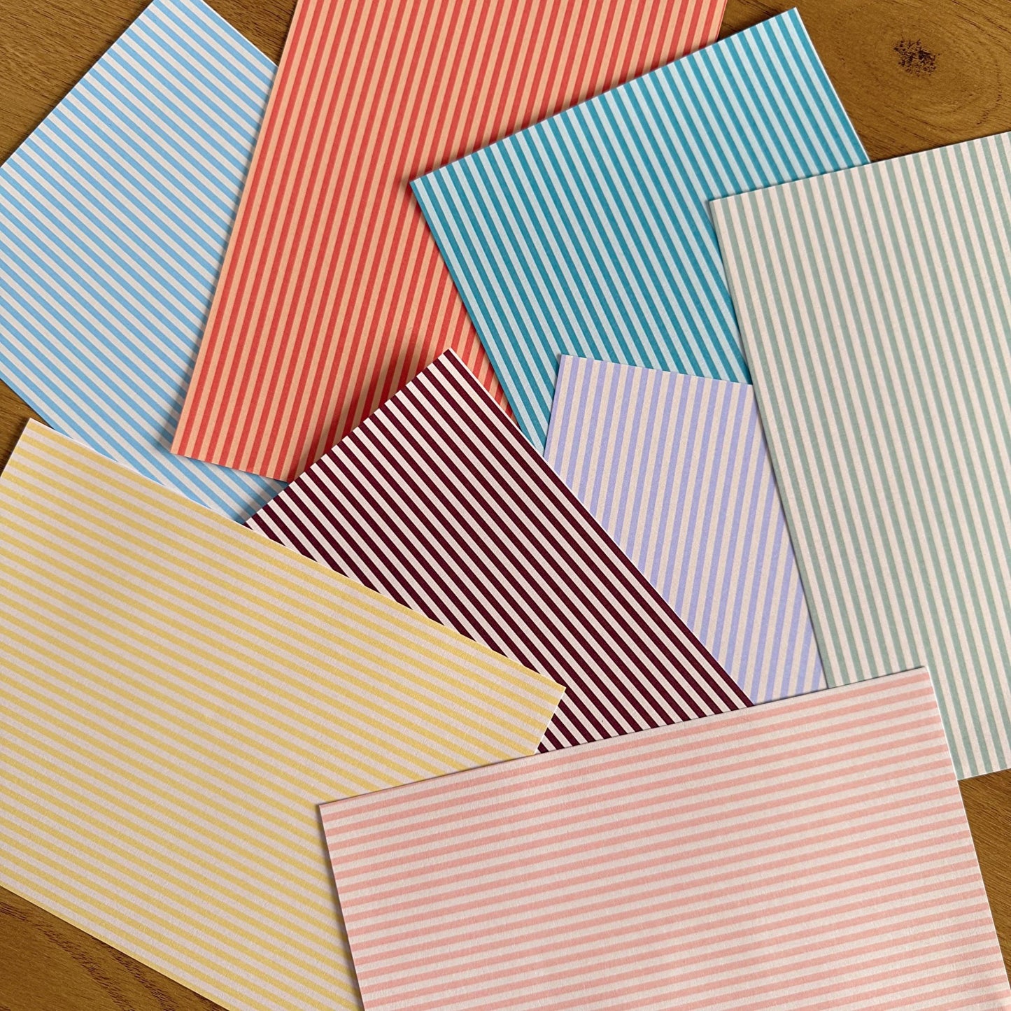 Striped Scrapbook Paper Pack A5 - Coquette Cloud Co