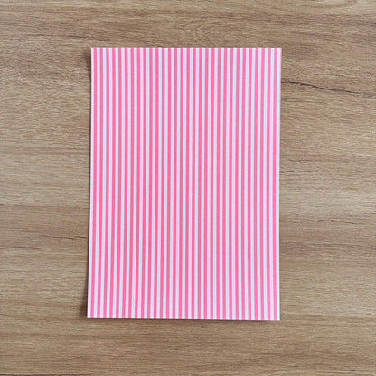 Striped Scrapbook Paper Pack A5 - Coquette Cloud Co
