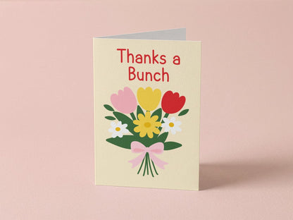“Thanks a Bunch”, Cute Floral Thank You Card - Coquette Cloud Co