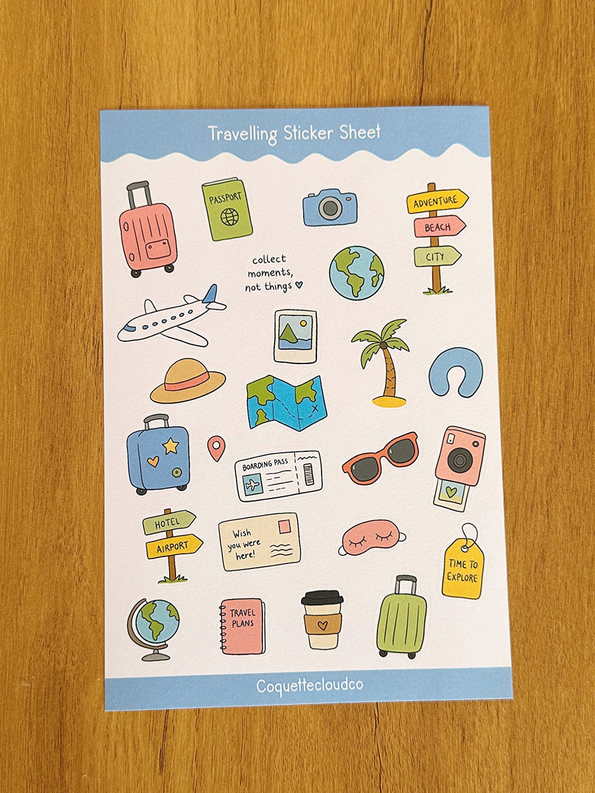 Travel Sticker Sheet - Coquette Cloud Co