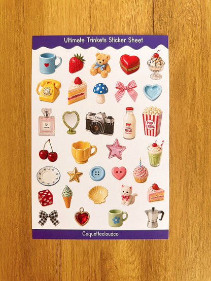 Ultimate Trinkets Sticker Sheet - Coquette Cloud Co