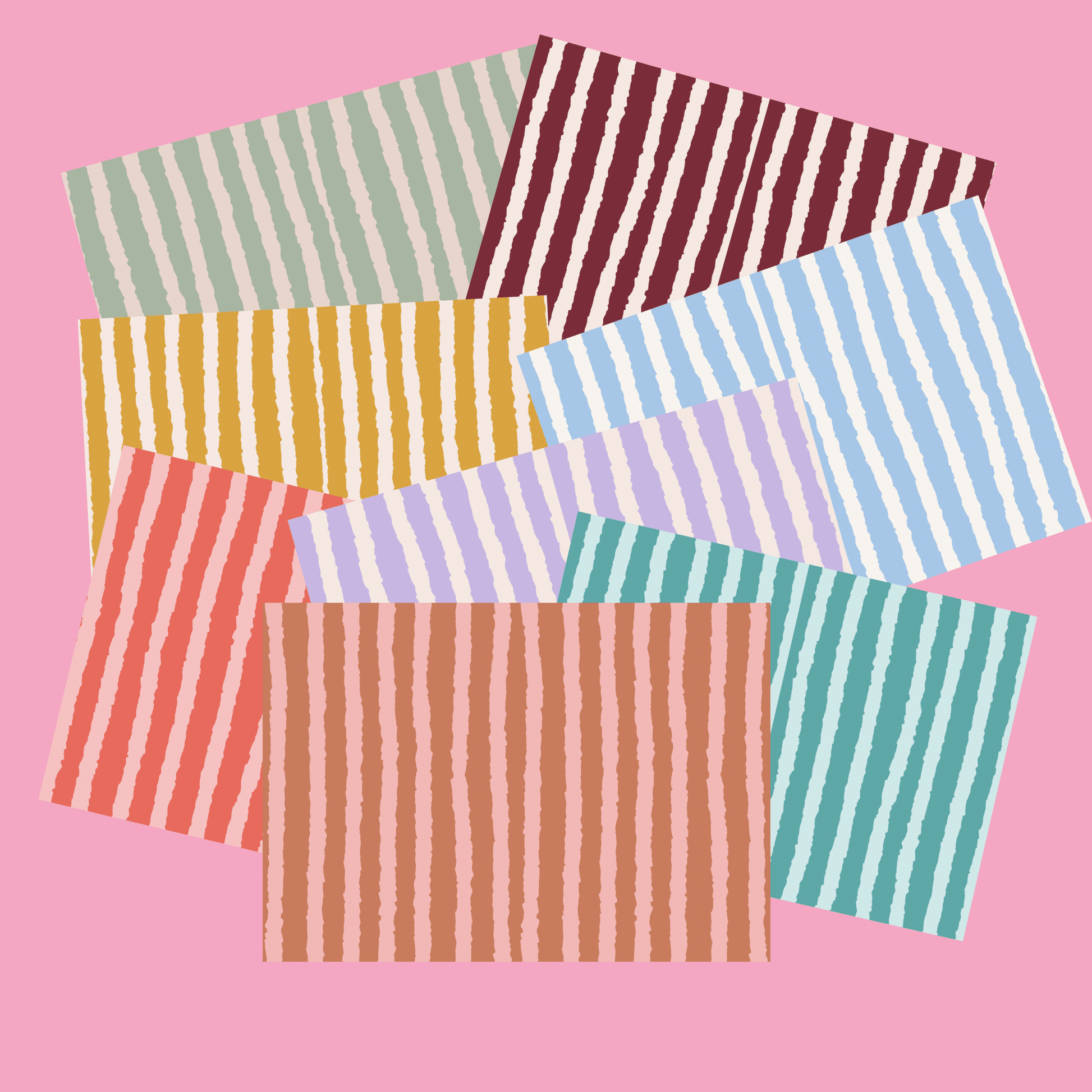 Wavy Stripe Scrapbook Paper Pack A4 - Coquette Cloud Co