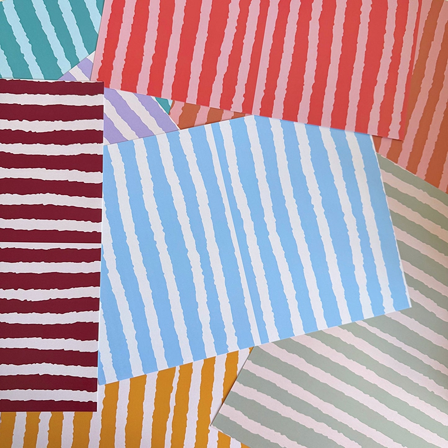 Wavy Stripe Scrapbook Paper Pack A4 - Coquette Cloud Co