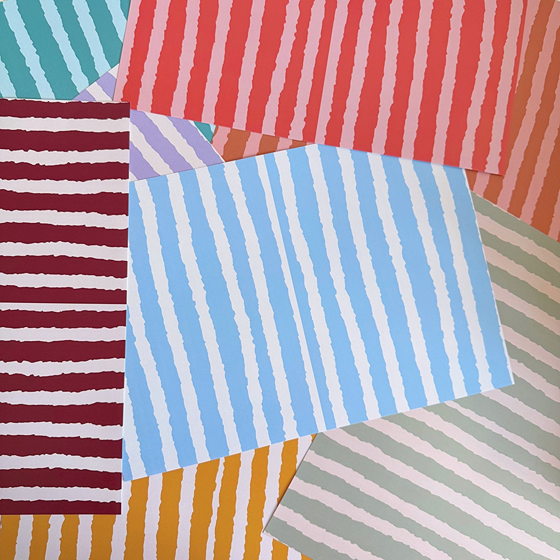 Wavy Stripe Scrapbook Paper Pack A4 - Coquette Cloud Co