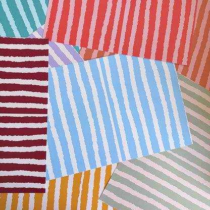 Wavy Stripe Scrapbook Paper Pack A4 - Coquette Cloud Co