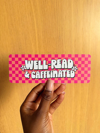 Well Read & Caffeinated Bookmark - Coquette Cloud Co